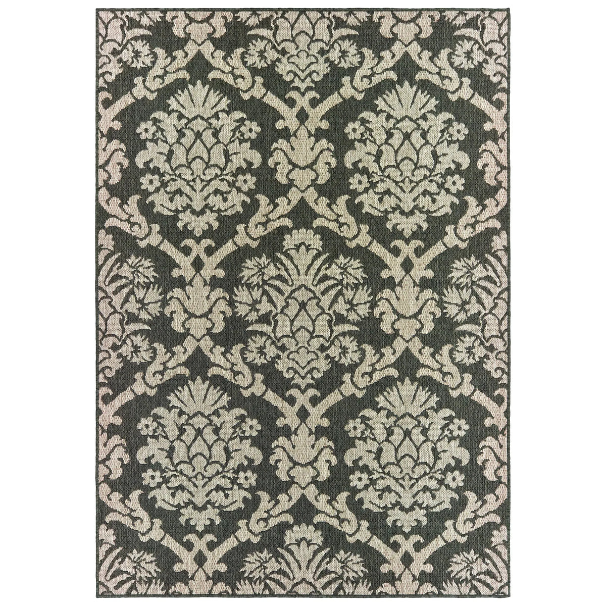 Oriental Weavers Latitude 8020K Grey/ Charcoal Rug - main flat