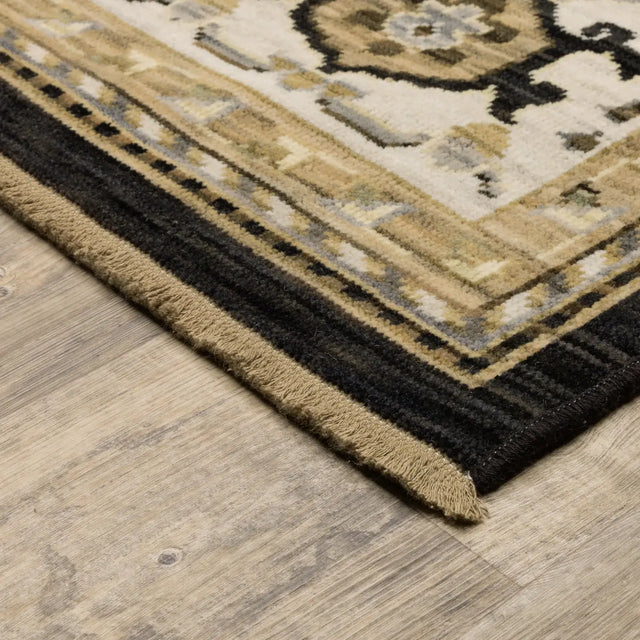 Oriental Weavers Sphinx Acacia ACA08 Black Rugs - corner detail