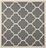 Safavieh Courtyard 6'-7" x 6'-7" Rug in Anthracite / Beige