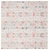 Safavieh Pyramid 6'-7" x 6'-7" Rug in Ivory Grey / Rust