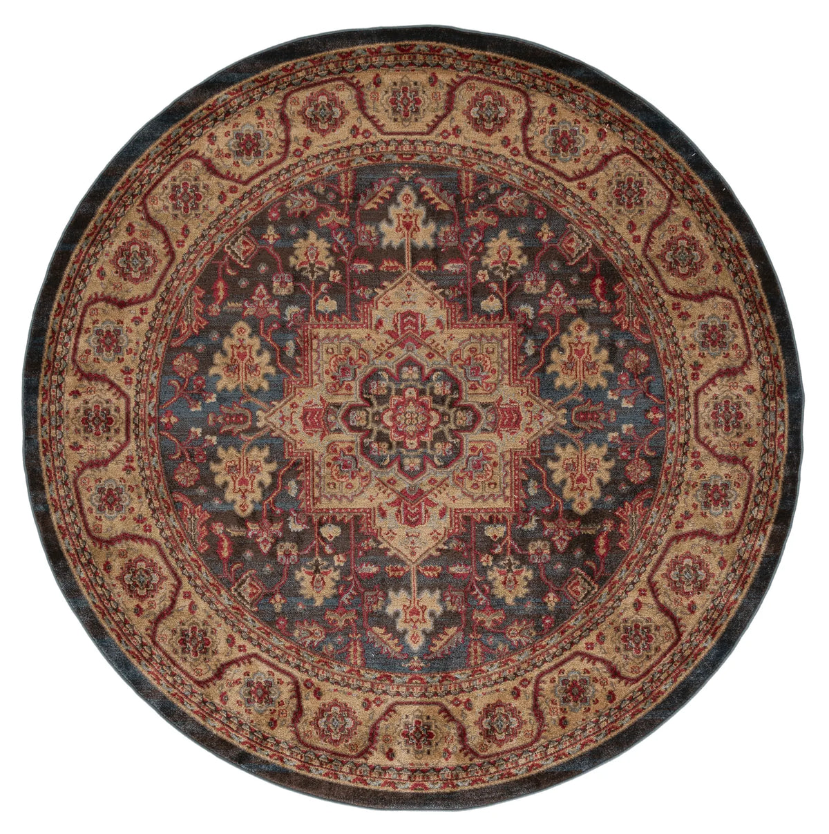 Safavieh Mahal 6'-7" x 6'-7" Rug in Navy / Natural