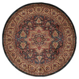 Safavieh Mahal 6'-7" x 6'-7" Rug in Navy / Natural