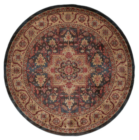 Safavieh Mahal 6'-7" x 6'-7" Rug in Navy / Natural