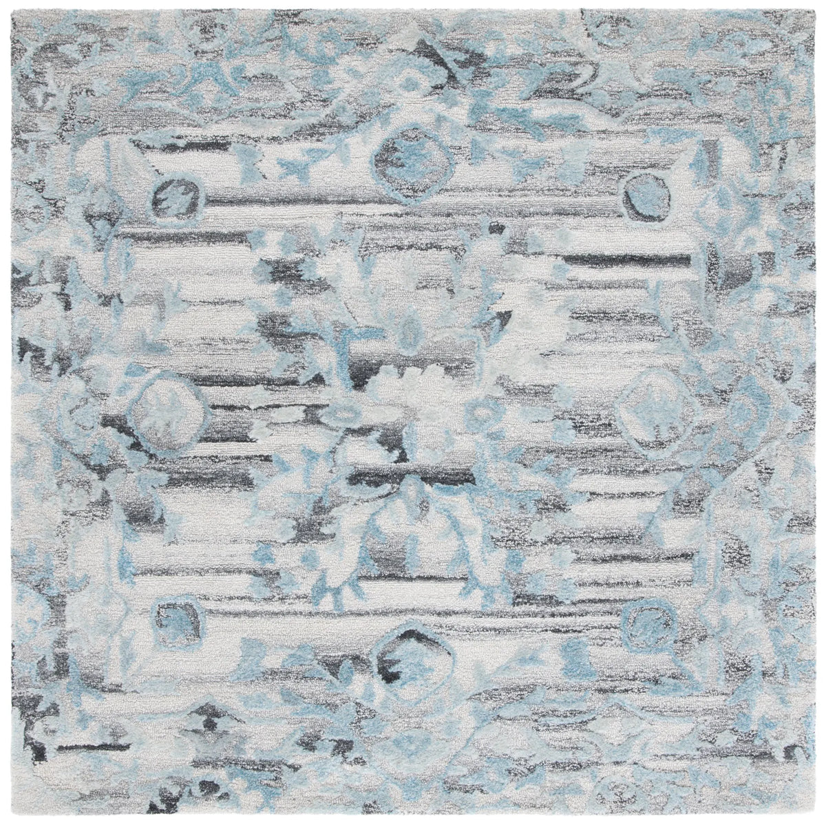 Safavieh Marquee 6'-0" x 6'-0" Rug in Grey / Teal