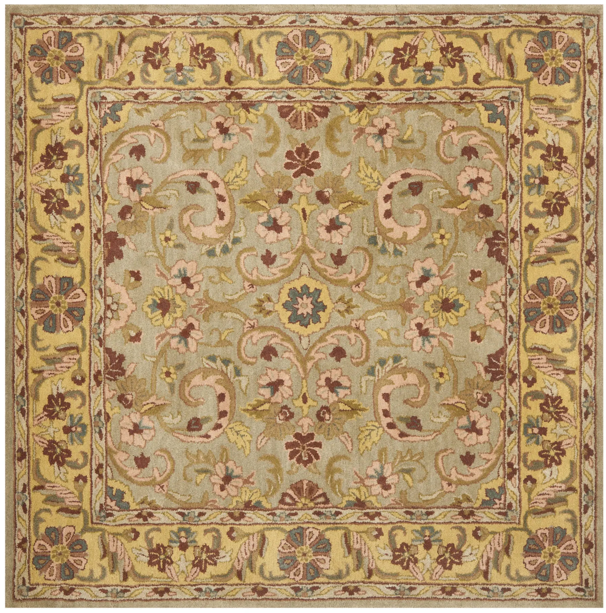 Safavieh Heritage 6'-0" x 6'-0" Rug in Grey / Gold