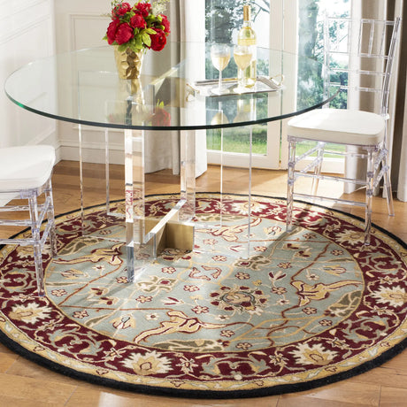 Safavieh Heritage 6'-0" x 6'-0" Rug in Light Blue / Red