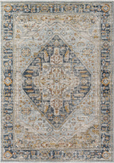 Surya Beckham Bcm-2302 Charcoal, Off-White, Light Slate, Ice Blue, Amber, Medium Brown Rug.