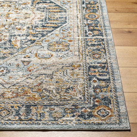 Surya Beckham Bcm-2302 Charcoal, Off-White, Light Slate, Ice Blue, Amber, Medium Brown Rug.