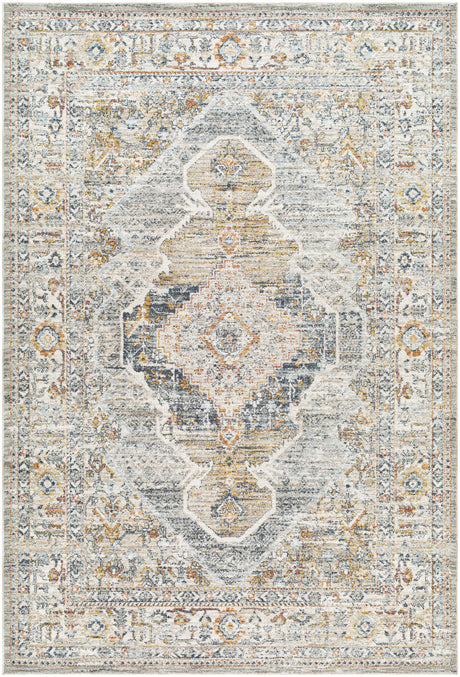 Surya Beckham Bcm-2303 Charcoal, Off-White, Light Slate, Ice Blue, Amber, Medium Brown Rug.