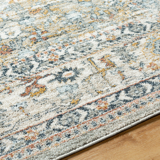 Surya Beckham Bcm-2303 Charcoal, Off-White, Light Slate, Ice Blue, Amber, Medium Brown Rug.