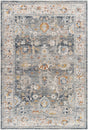 Surya Beckham Bcm-2306 Medium Gray, Ice Blue, Off-White, Charcoal, Medium Brown, Amber Rug.