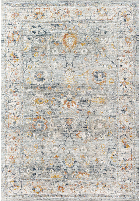 Surya Beckham Bcm-2308 Medium Gray, Off-White, Ice Blue, Charcoal, Medium Brown, Amber Rug.