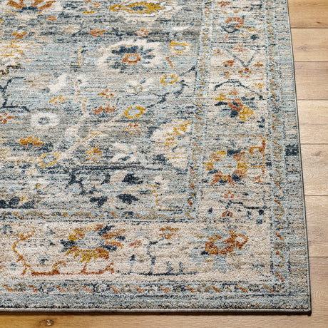 Surya Beckham Bcm-2308 Medium Gray, Off-White, Ice Blue, Charcoal, Medium Brown, Amber Rug.