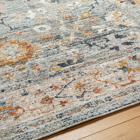 Surya Beckham Bcm-2308 Medium Gray, Off-White, Ice Blue, Charcoal, Medium Brown, Amber Rug.