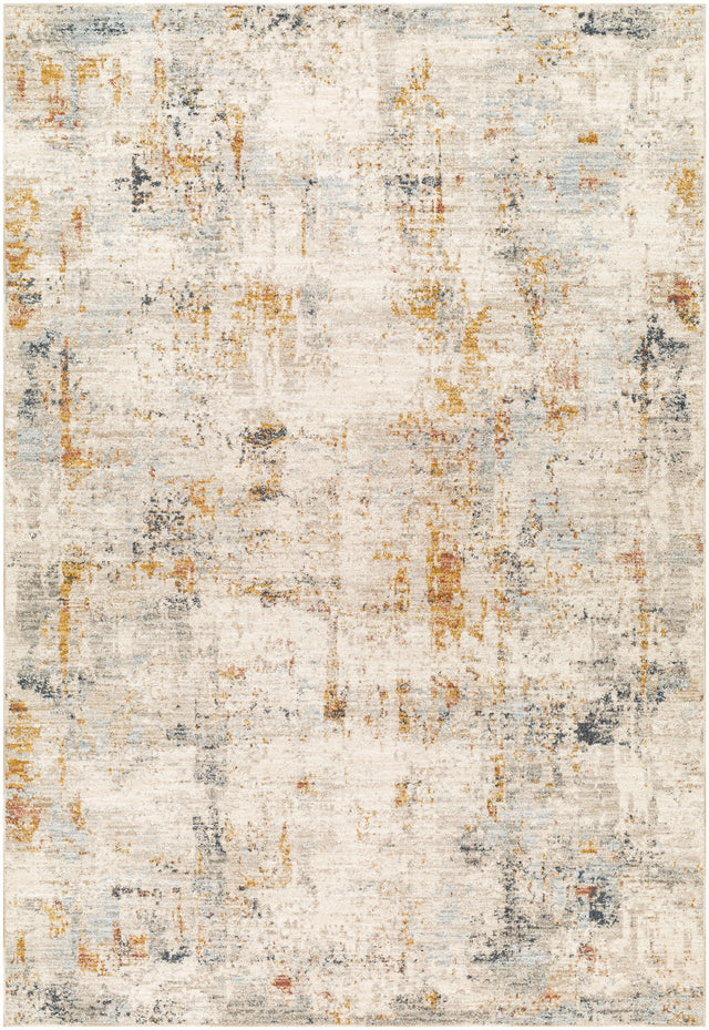 Surya Beckham Bcm-2309 Off-White, Light Slate, Ice Blue, Amber, Medium Brown, Charcoal Rug.