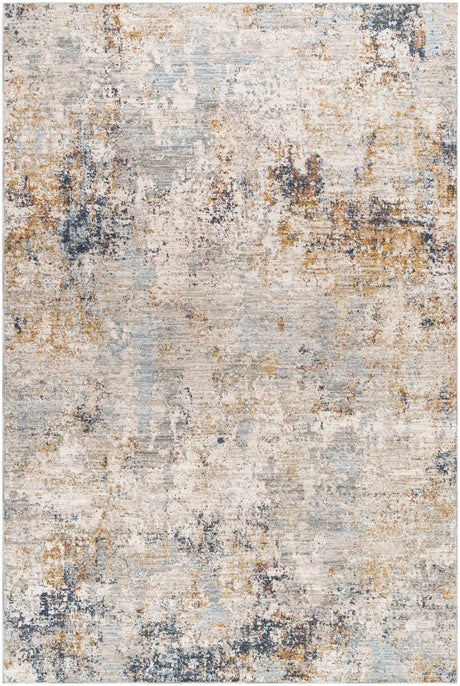 Surya Beckham Bcm-2310 Off-White, Medium Gray, Ice Blue, Charcoal, Amber, Medium Brown Rug.