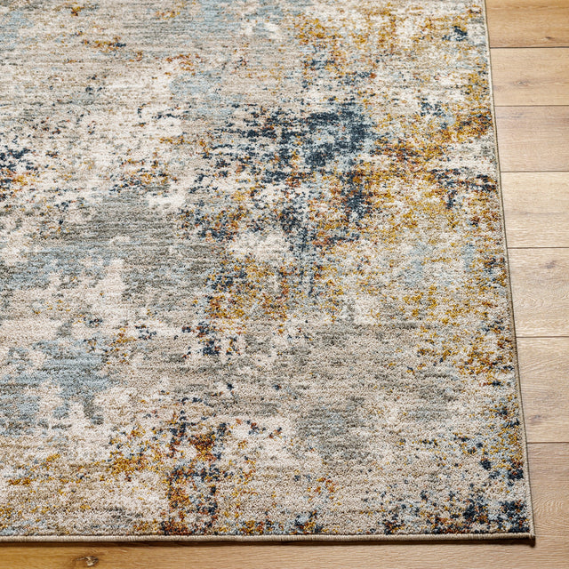 Surya Beckham Bcm-2310 Off-White, Medium Gray, Ice Blue, Charcoal, Amber, Medium Brown Rug.