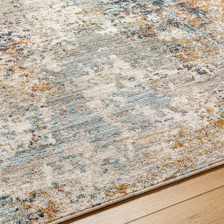 Surya Beckham Bcm-2310 Off-White, Medium Gray, Ice Blue, Charcoal, Amber, Medium Brown Rug.