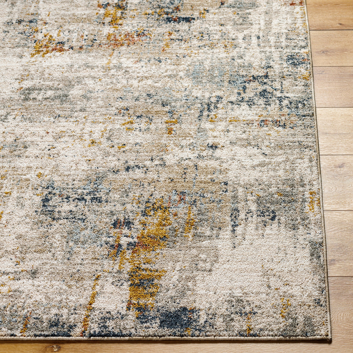 Surya Beckham Bcm-2311 Off-White, Medium Gray, Ice Blue, Charcoal, Amber, Medium Brown Rug.