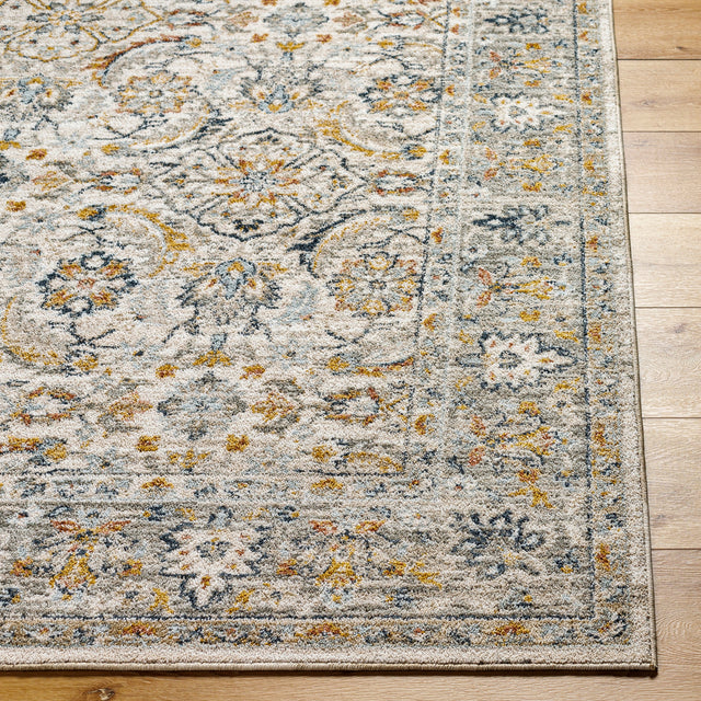 Surya Beckham Bcm-2316 Off-White, Medium Gray, Ice Blue, Charcoal, Amber, Medium Brown Rug.