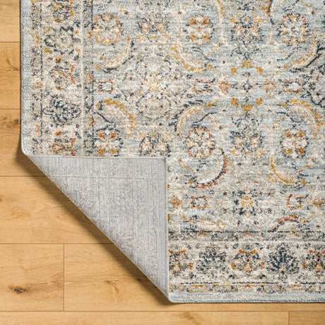 Surya Beckham Bcm-2318 Ice Blue, Off-White, Light Slate, Charcoal, Amber, Medium Brown Rug.