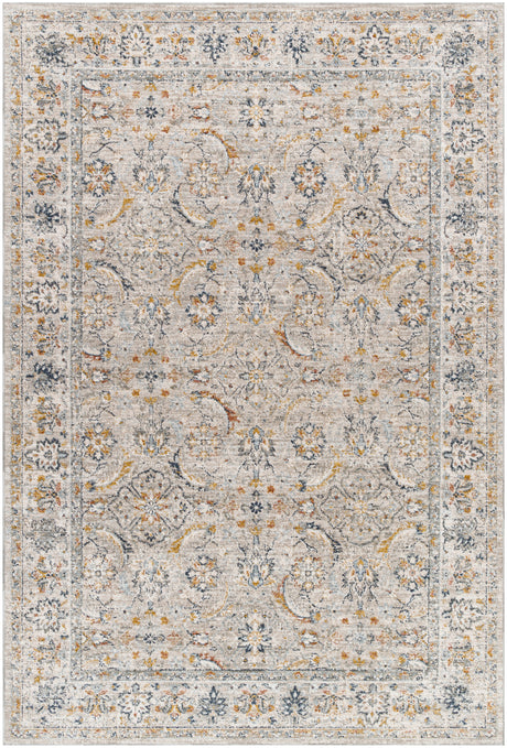 Surya Beckham Bcm-2319 Light Slate, Off-White, Ice Blue, Charcoal, Amber, Medium Brown Rug.