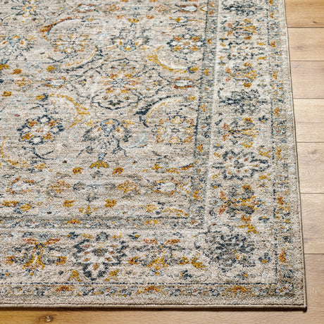 Surya Beckham Bcm-2319 Light Slate, Off-White, Ice Blue, Charcoal, Amber, Medium Brown Rug.