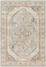 Surya Beckham Bcm-2322 Ice Blue, Off-White, Light Slate, Charcoal, Medium Brown, Amber Rug.