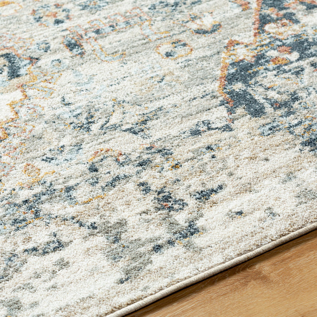 Surya Beckham Bcm-2325 Light Slate, Off-White, Charcoal, Ice Blue, Amber, Medium Brown Rug.