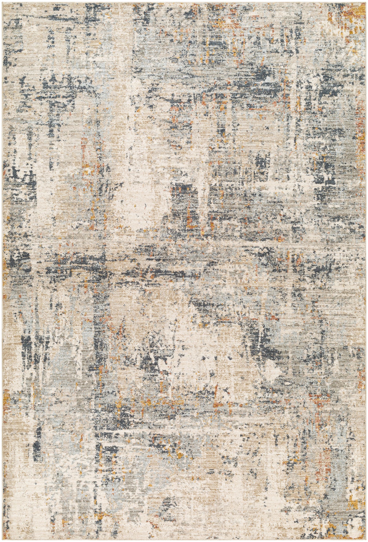 Surya Beckham Bcm-2329 Medium Gray, Off-White, Charcoal, Ice Blue, Medium Brown, Amber Rug.