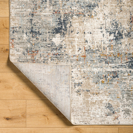Surya Beckham Bcm-2329 Medium Gray, Off-White, Charcoal, Ice Blue, Medium Brown, Amber Rug.