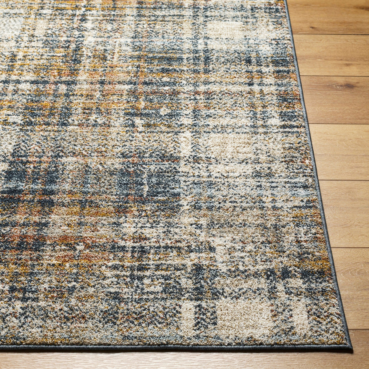 Surya Beckham Bcm-2331 Charcoal, Off-White, Ice Blue, Amber, Medium Gray Rug.
