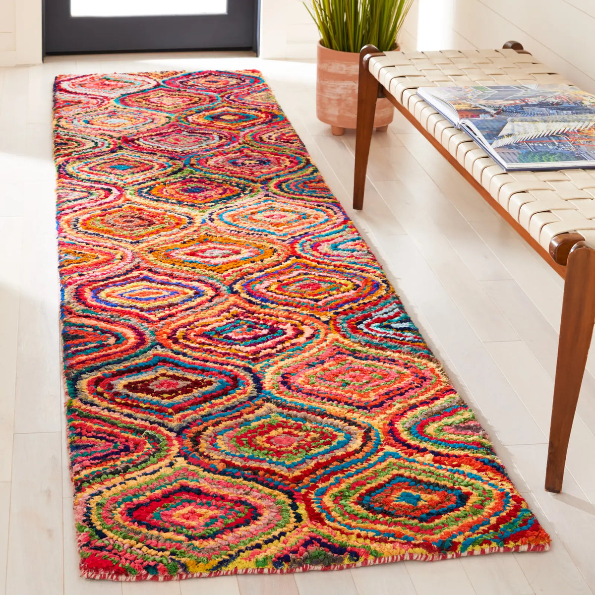 Safavieh Nantucket 2'-3" x 9'-0" Rug in Yellow / Multi