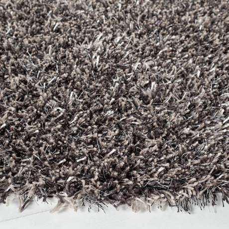 Safavieh Shag 5'-0" x 5'-0" Rug in Platinum / Ivory