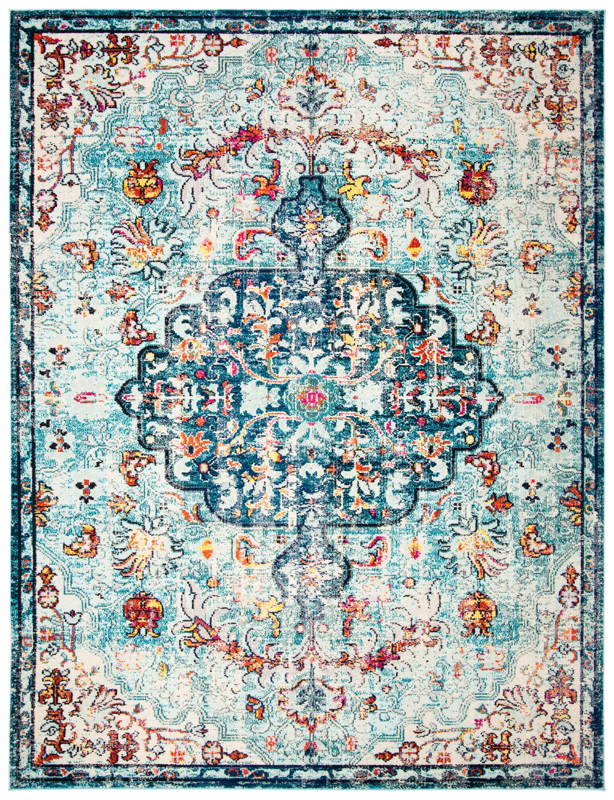 Safavieh Madison 10'-0" x 14'-0" Rug in Navy / Light Blue