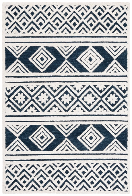 Safavieh Casablanca 4'-0" x 6'-0" Rug in Ivory / Navy