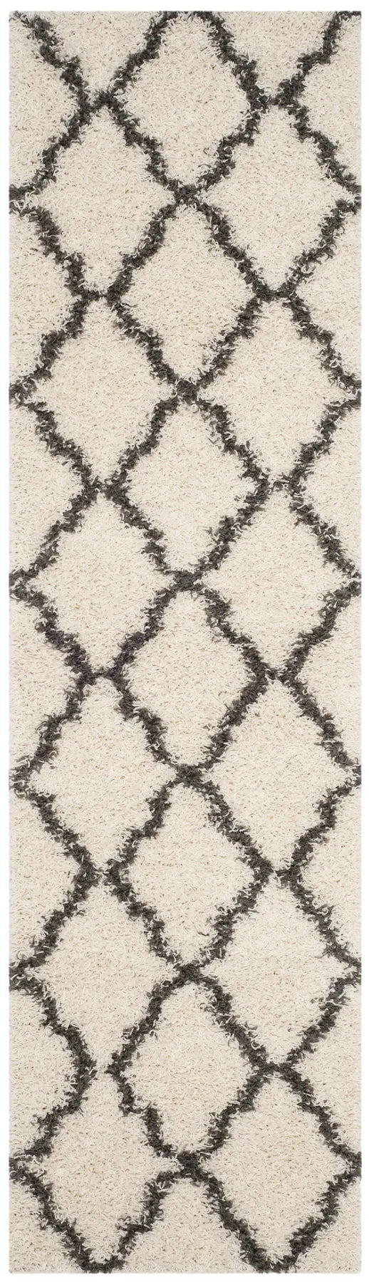 Safavieh Sgd-Dallas Shag 2'-3" x 10'-0" Rug in Ivory / Dark Grey