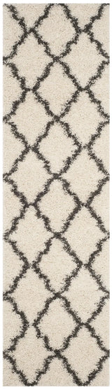 Safavieh Sgd-Dallas Shag 2'-3" x 10'-0" Rug in Ivory / Dark Grey