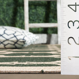 Safavieh Courtyard 5'-3" x 7'-7" Rug in Dark Green / Beige