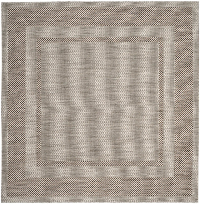 Safavieh Courtyard 6'-7" x 6'-7" Rug in Beige / Brown