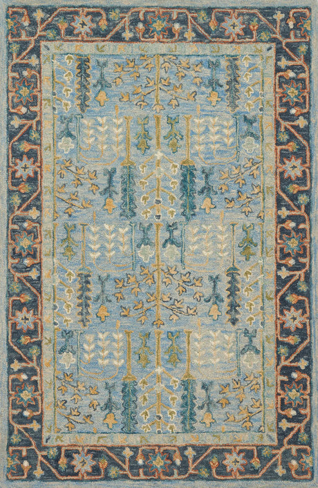 Loloi Victoria Vk-12 Lt Blue / Dk Blue Rugs - main flat