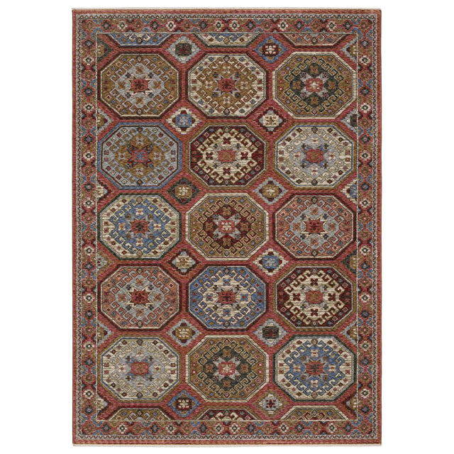 Oriental Weavers Sphinx HASTINGS HA05R Pink Geometric Rugs - main flat
