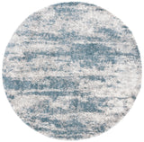 Safavieh Berber Shag 7'-0" x 7'-0" Rug in Ivory / Blue