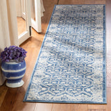 Safavieh Brentwood 2'-0" x 10'-0" Rug in Navy / Light Grey