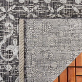 Safavieh Courtyard 6'-7" x 9'-6" Rug in Black / Grey