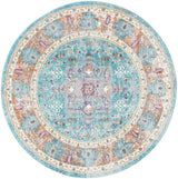 Safavieh Aria 6'-5" x 6'-5" Rug in Blue / Creme