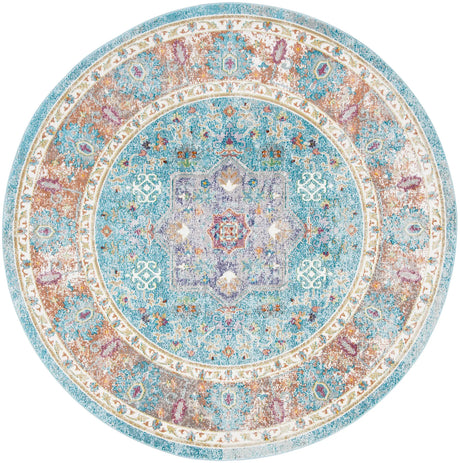 Safavieh Aria 6'-5" x 6'-5" Rug in Blue / Creme