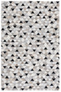 Safavieh Studio Leather 4'-0" x 6'-0" Rug in Grey / Black