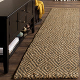 Safavieh Natural Fiber 2'-3" x 10'-0" Rug in Natural / Grey