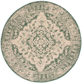 Safavieh Courtyard 6'-7" x 6'-7" Rug in Beige / Dark Green